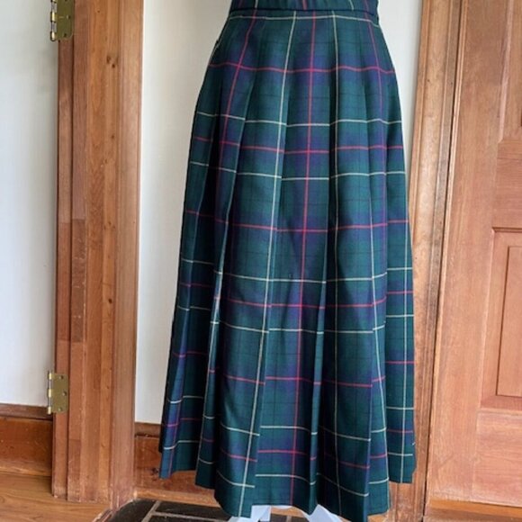 PENDLETON Heritage Tartan Wool Plaid Pleated Midi Skirt Vintage - Picture 11 of 16